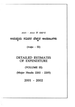 Detailed Estimates of Expenditure