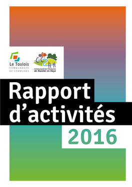 Télécharger Rapport D'activités 2016