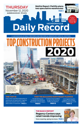 THURSDAY Two Speculative Warehouses November 12, 2020 PAGE 3 Jaxdailyrecord.Com • 35 Cents