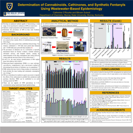 Determination of Cannabinoids, Cathinones, and Synthetic Fentanyls Using Wastewater-Based Epidemiology