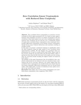 Zero Correlation Linear Cryptanalysis with Reduced Data Complexity