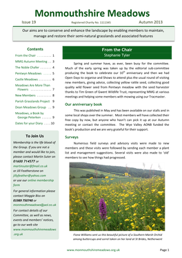 Monmouthshire Meadows Issue 19 Registered Charity No