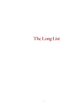 The Long List