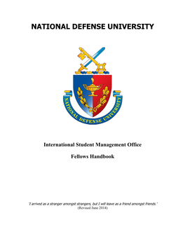 NATIONAL DEFENSE UNIVERSITY International Student Management