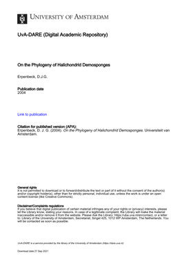 Pallas 1766) (Porifera: Demospongiae) Populations