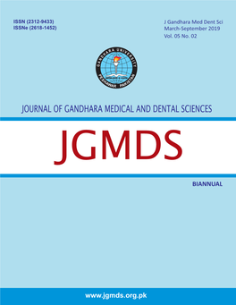 ISSN (2312-9433) J Gandhara Med Dent Sci Issne (2618-1452) March-September 2019 Vol