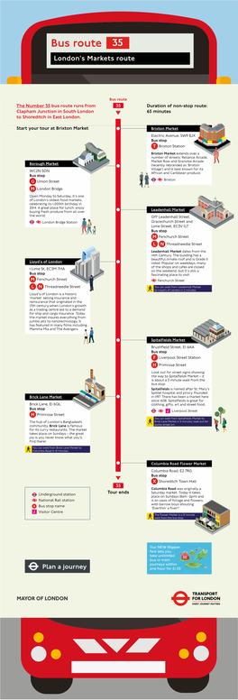 Bus Route 35 London’S Markets Route
