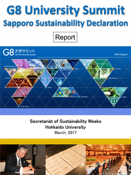 G8 University Summit Sapporo Sustainability Declaration Report