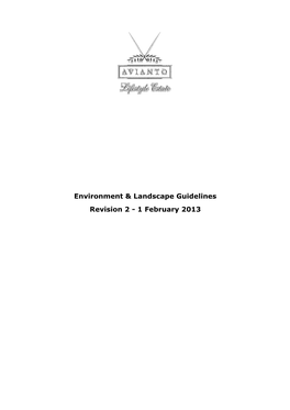 Environment & Landscape Guidelines Revision 2