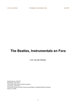 The Beatles, Instrumentals En Fora Mei 2009