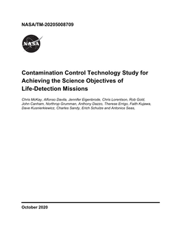 Contamination Control Technology Study for Achieving the Science Objectives of Life-Detection Missions