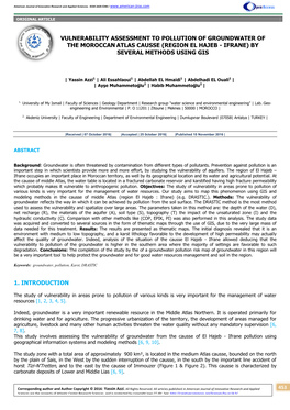 (Region El Hajeb - Ifrane) by Several Methods Using Gis