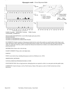 Moths of North Carolina - Early Draft 1