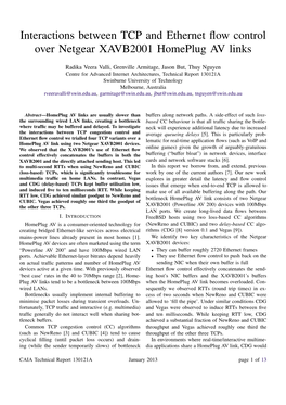 Interactions Between TCP and Ethernet Flow Control Over Netgear