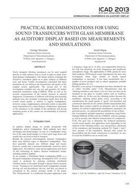 Practical Recommendations for Using Sound Transducers