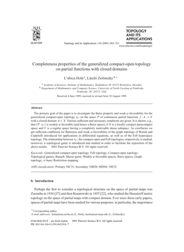 Completeness Properties of the Generalized Compact-Open Topology on Partial Functions with Closed Domains