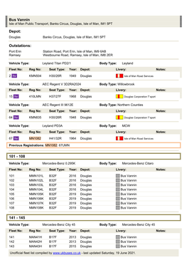 Bus Vannin Isle of Man Public Transport, Banks Circus, Douglas, Isle of Man, IM1 5PT