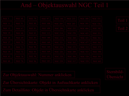 And – Objektauswahl NGC Teil 1