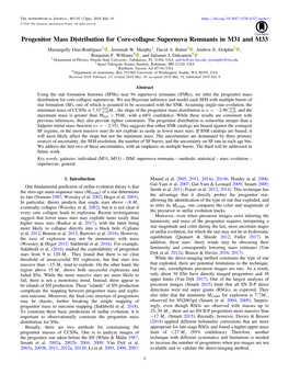 Progenitor Mass Distribution for Core-Collapse Supernova Remnants in M31 and M33