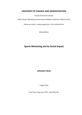 Sports Marketing and Its Social Impact