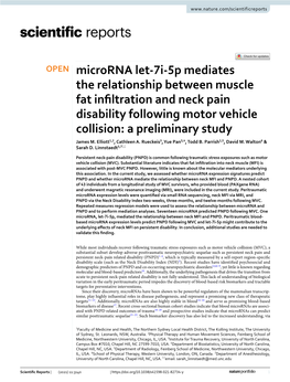 Microrna Let-7I-5P Mediates the Relationship Between Muscle Fat
