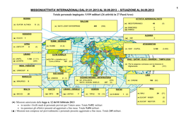 1 Missioni/Attivita' Internazionali Dal 01.01.2013