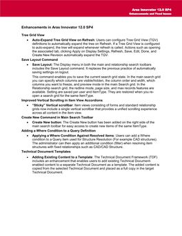 Enhancements in Aras Innovator 12.0 SP4