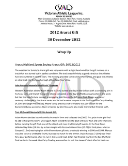 2012 Ararat Gift 30 December 2012