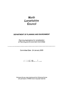 North Lanarkshire Council DEPARTMENT of PLANNING