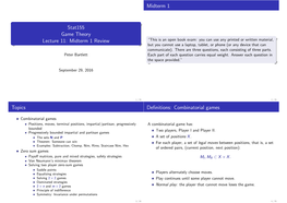 Combinatorial Games