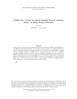 LMKL-Net: a Fast Localized Multiple Kernel Learning Solver Via Deep Neural Networks