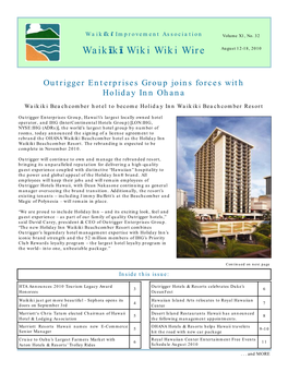 Outrigger Enterprises and Holiday Inn.Pub