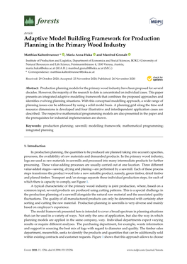Adaptive Model Building Framework for Production Planning in the Primary Wood Industry