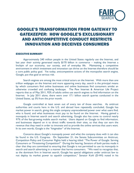 Google's Transformation from Gateway To