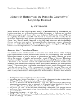 Morcote in Hartpury and the Domesday Geography of Longbridge Hundred