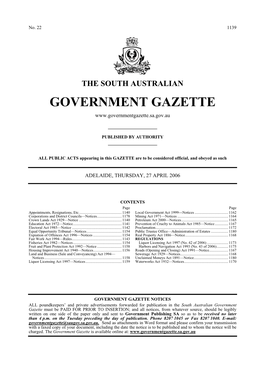 Government Gazette