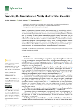 Predicting the Generalization Ability of a Few-Shot Classifier