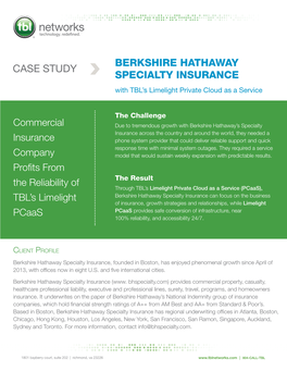 Berkshire Hathaway Specialty Insurance Case