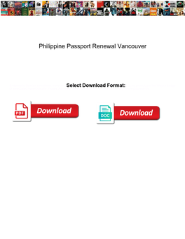 Philippine Passport Renewal Vancouver
