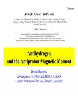 Antihydrogen and the Antiproton Magnetic Moment