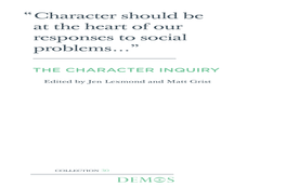 Character Inquiry Cover 4/19/11 9:17 PM Page 1