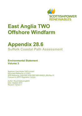 East Anglia TWO Offshore Windfarm Appendix 28.6