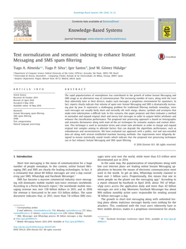 Text Normalization and Semantic Indexing to Enhance Instant Messaging and SMS Spam ﬁltering