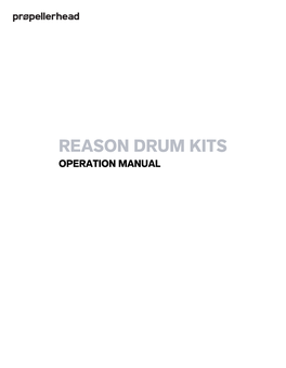 Reason Drum Kits Operation Manual