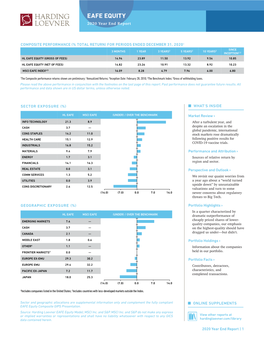 EAFE EQUITY 2020 Year End Report