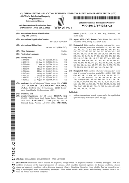 WO 2012/174282 A2 20 December 2012 (20.12.2012) P O P C T