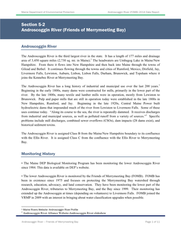 Androscoggin River (FOMB) 2014 Data Report