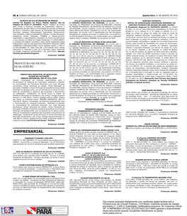 EMPRESARIAL Pessoa Jurídica De Direito Privado, Inscrita No CNPJ/MF Sob O Nº Protocolo: 344400 29.210.779/0001-51, Com Sede Na Rua Angelim, Nº 01, Bairro