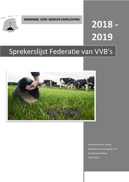 Sprekerslijst Federatie Van VVB's