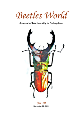 Beetles World No. 20, November 30, 2019 Imprint